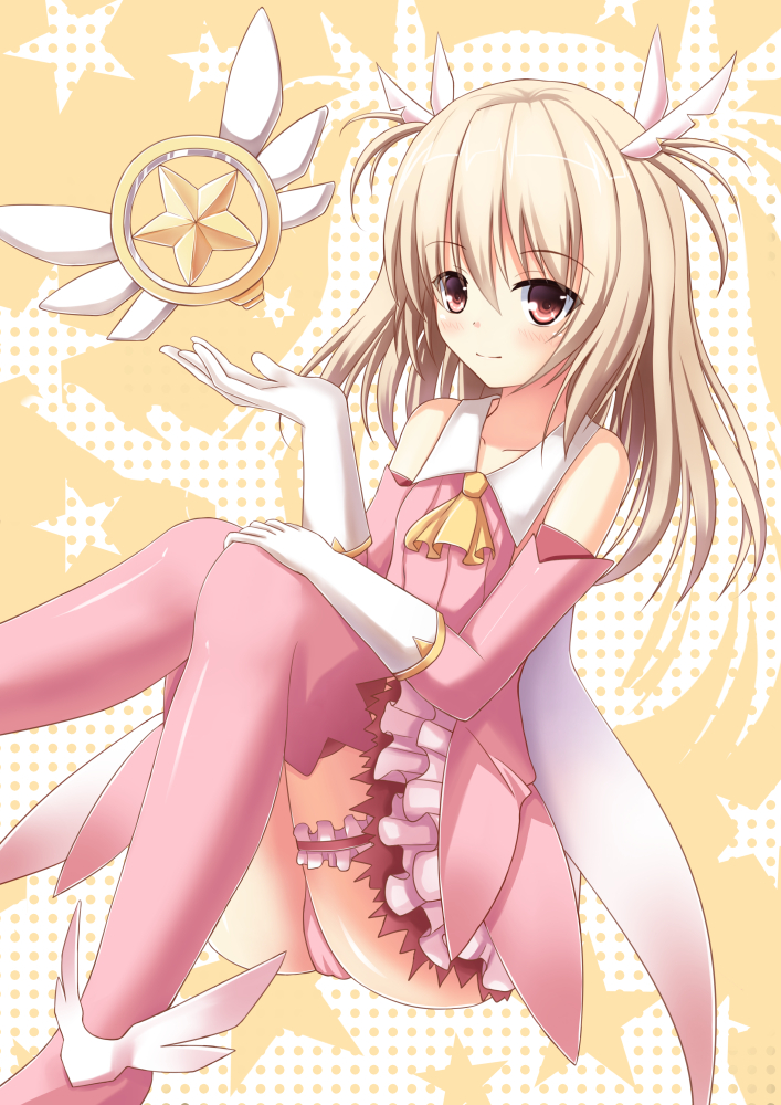 1girl, brown_eyes, chitori, collarbone, detached_sleeves, fate/kaleid_liner_prisma_illya, fate_(series), gloves