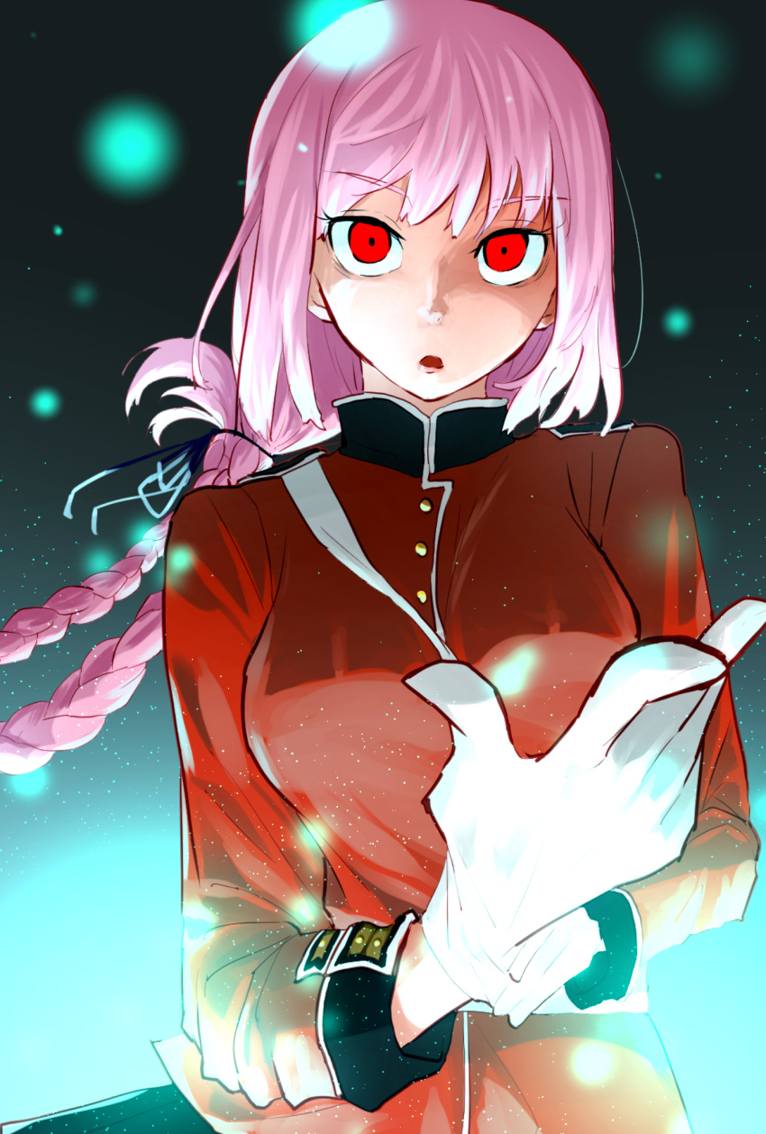 1girl, benbe, braid, breasts, fate/grand_order, fate_(series), florence_nightingale_(fate/grand_order), gloves