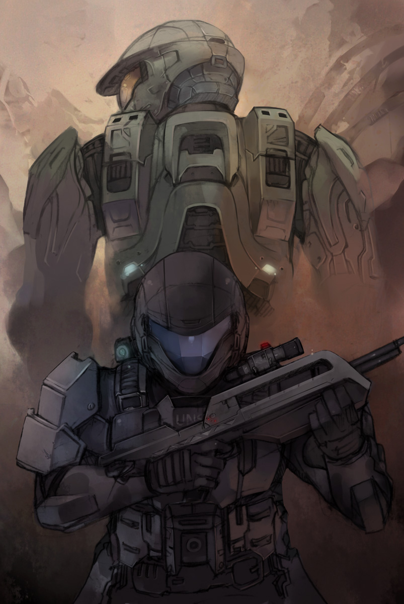 bad_id, battle_rifle, br55, bullpup, gun, halo_(game), helmet, highres
