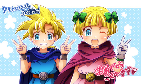 1boy, 1girl, bangs, belt, bianca's_daughter, bianca's_son, blonde_hair, blue_eyes