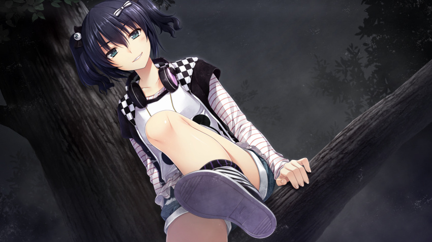 1girl, black_hair, boku_no_hitori_sensou, dark, highres, maewaki_shinobu, twintails
