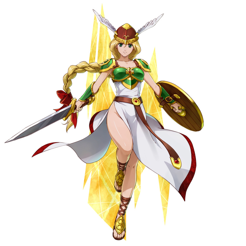 1girl, absurdres, armor, blonde_hair, braid, helmet, highres, long_hair