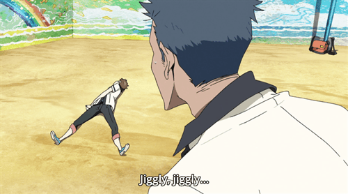 animated, animated_gif, hip_attack, kiznaiver, lowres, sitting, sitting_on_face, sitting_on_person