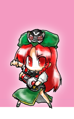 hashimoto, hong_meiling, kamen_rider, kamen_rider_ryuki, kamen_rider_ryuki_(series), lowres, parody, touhou