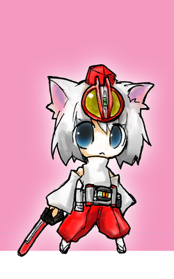 chibi, hashimoto, inubashiri_momiji, kamen_rider, kamen_rider_555, kamen_rider_faiz, lowres, parody