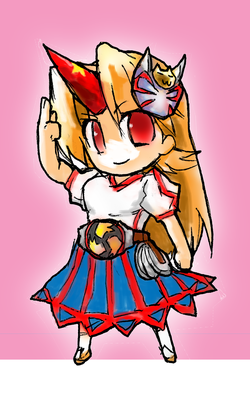 chibi, hashimoto, horn, horns, hoshiguma_yuugi, kamen_rider, kamen_rider_hibiki, kamen_rider_hibiki_(series)