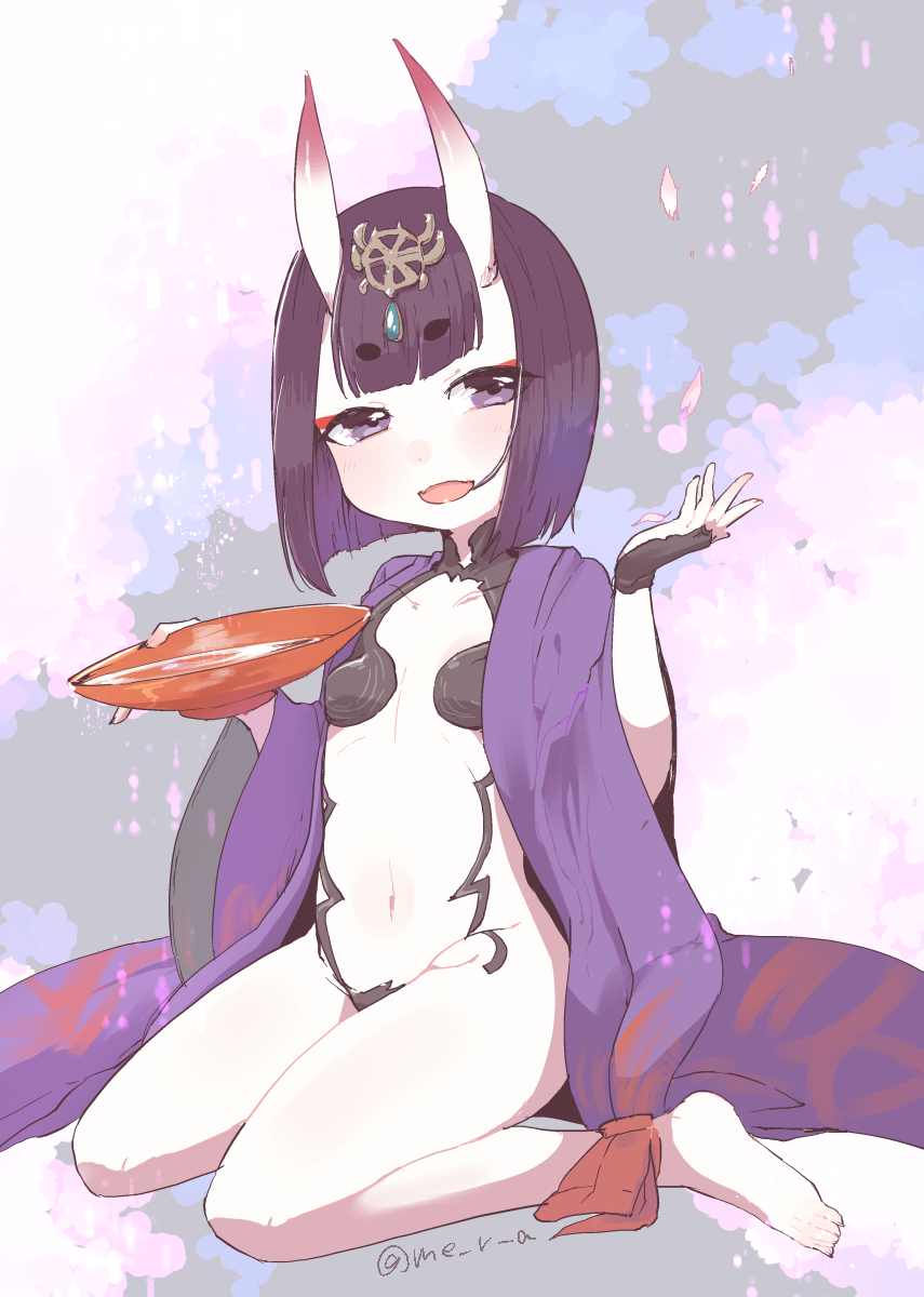 1girl, alcohol, amamiya_yuumu, barefoot, black_hair, fate/grand_order, fate_(series), highres