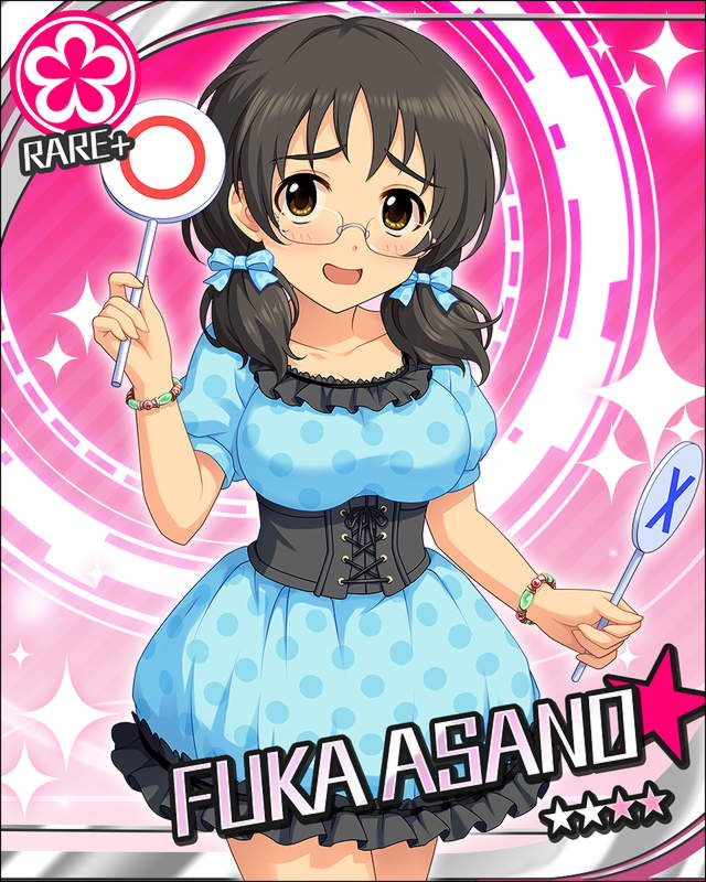 asano_fuka, black_eyes, black_hair, blush, character_name, dress, idolmaster, idolmaster_cinderella_girls