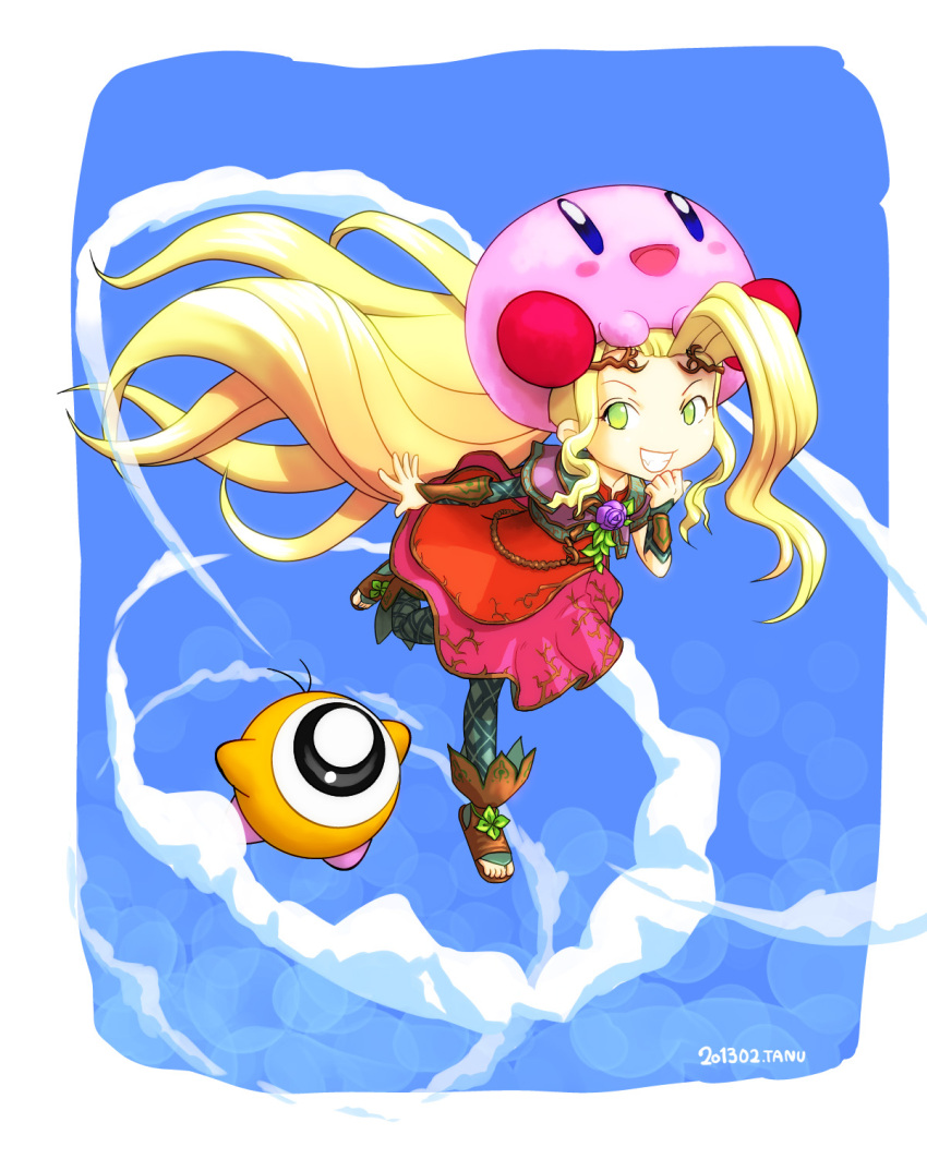 10s, 1girl, 2013, 2others, artist_request, cyclops, eyelashes, hal_laboratory_inc.