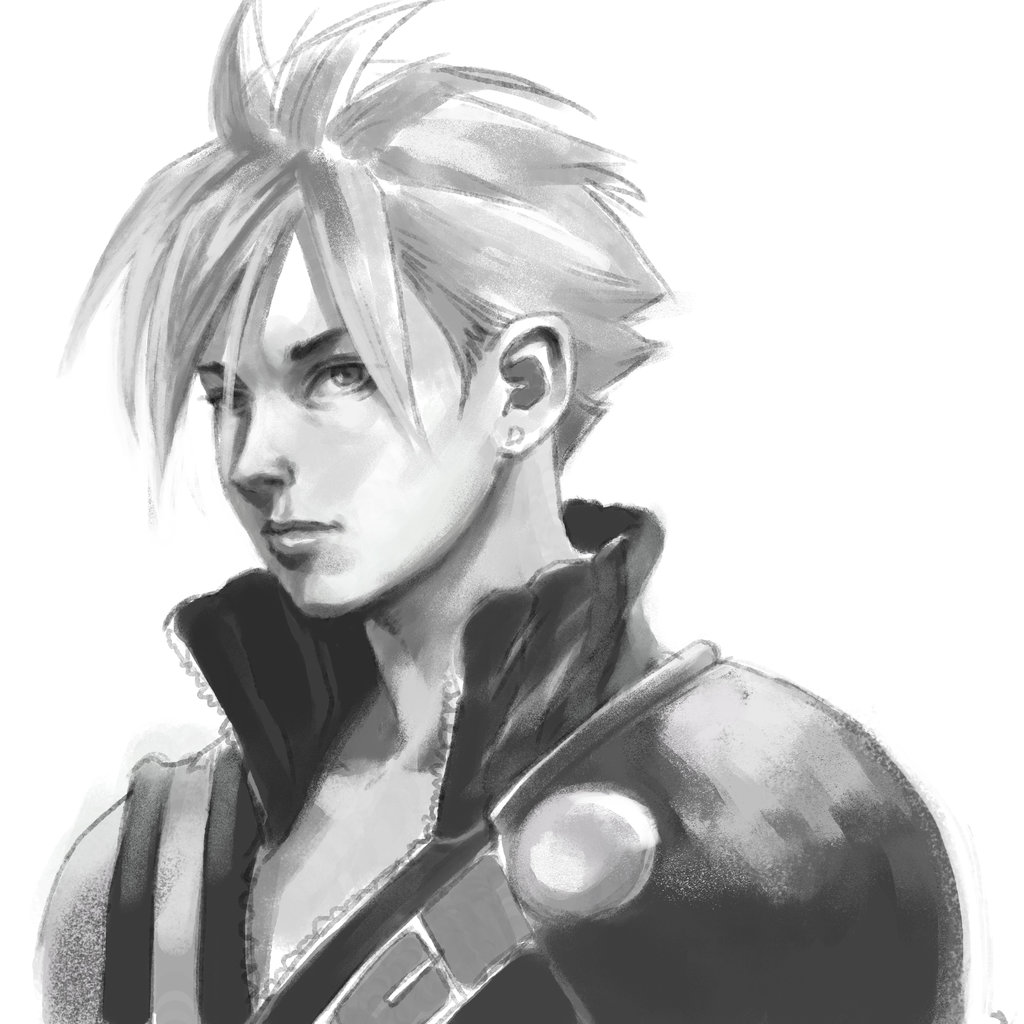 1boy, cloud_strife, earrings, final_fantasy, final_fantasy_vii, final_fantasy_vii_advent_children, jewelry, male_focus
