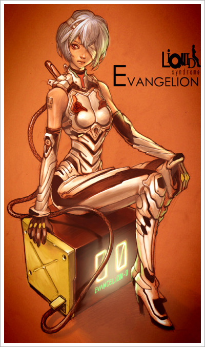 bandage, bandages, eyepatch, liquid_syndrome, neon_genesis_evangelion, plugsuit, sitting