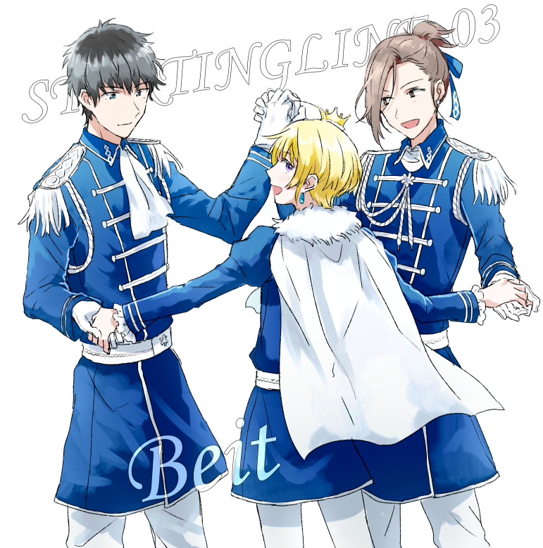 3boys, beit, idolmaster, idolmaster_side-m, male_focus, multiple_boys, pierre_(idolmaster), takajou_kyouji