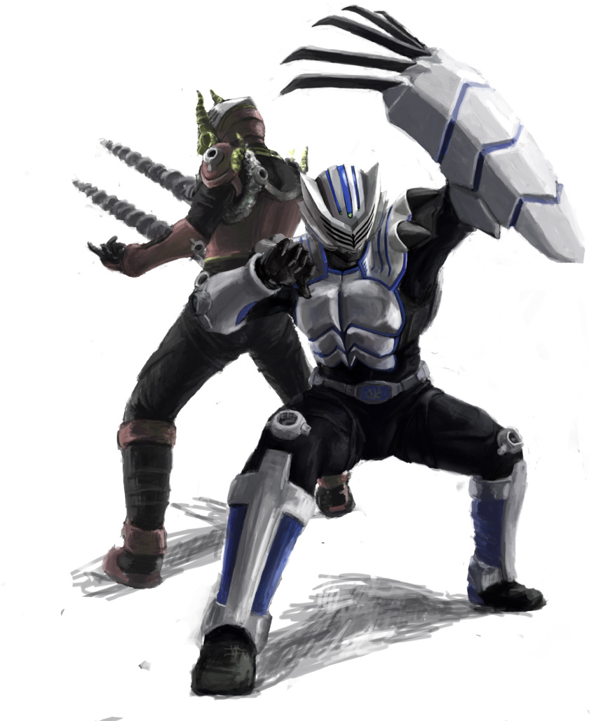 belt, claws, drill, horns, kamen_rider, kamen_rider_imperer, kamen_rider_tiger