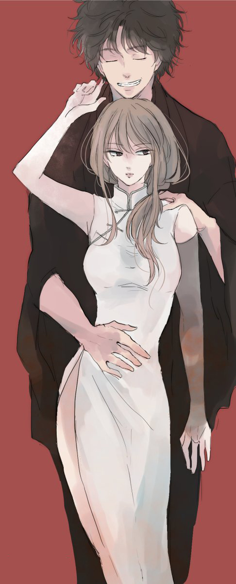 1boy, 1girl, blonde_hair, chinese_clothes, gintama, highres, japanese_clothes, long_hair