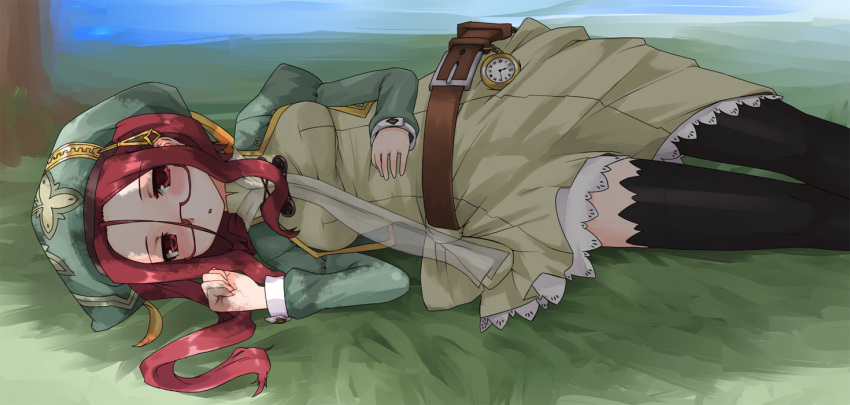 drop_(rune_factory), kt2, lying, rune_factory, rune_factory_frontier, solo, thigh-highs, thighhighs