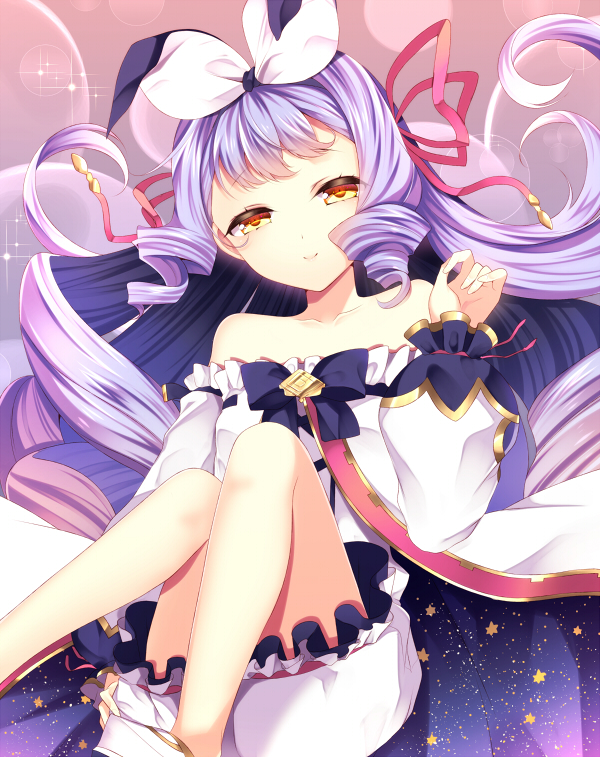 1girl, agekichi_(heart_shape), bare_shoulders, drill_hair, granblue_fantasy, long_hair, purple_hair, solo