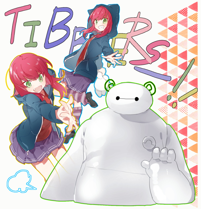 1girl, animal_ears, annie_hastur, baymax, baymax_(cosplay), big_hero_6, crossover, disney
