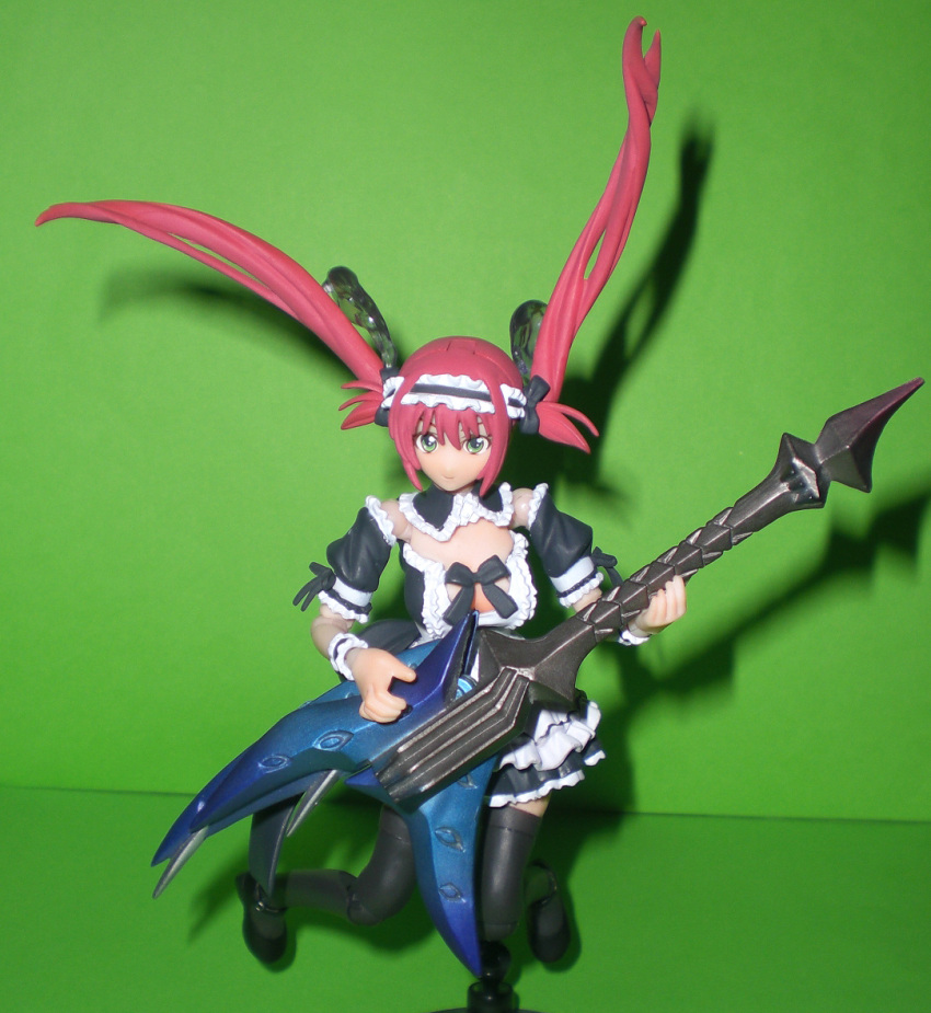 airi, breasts, cleavage, devil_may_cry, figure, green_eyes, guitar, instrument