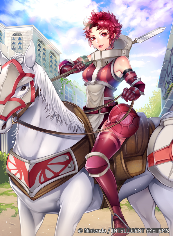 1girl, armor, bare_shoulders, belt, fire_emblem, fire_emblem:_kakusei, fire_emblem_cipher, gauntlets