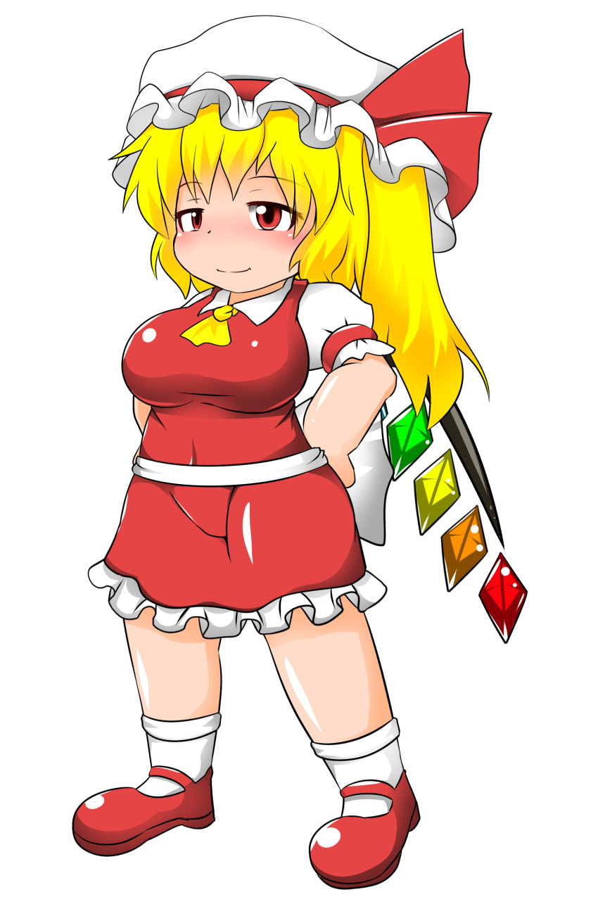 1girl, absurdres, ascot, asheta7, blonde_hair, blush, breasts, covered_navel
