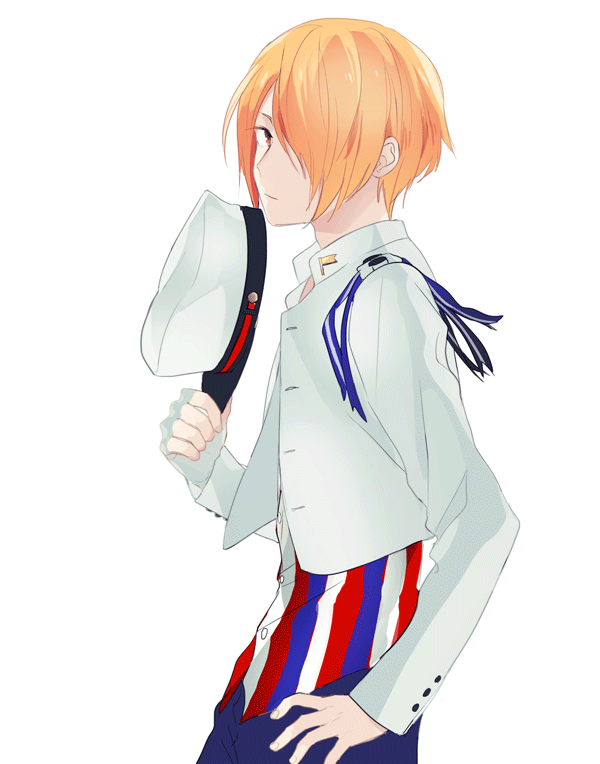 1boy, cowboy_shot, f-lags_(idolmaster), hair_over_one_eye, idolmaster, idolmaster_side-m, looking_at_viewer, male_focus