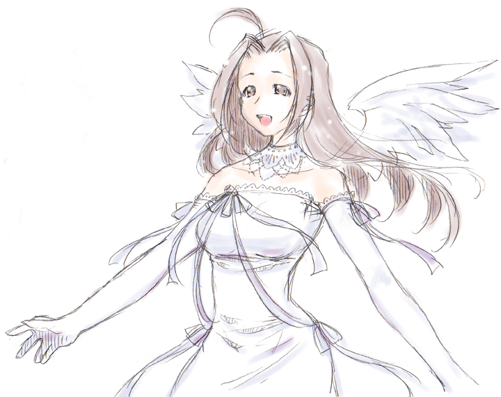 bakufu, bride, brown_hair, dress, elbow_gloves, fuu_(futian), gloves, idolmaster
