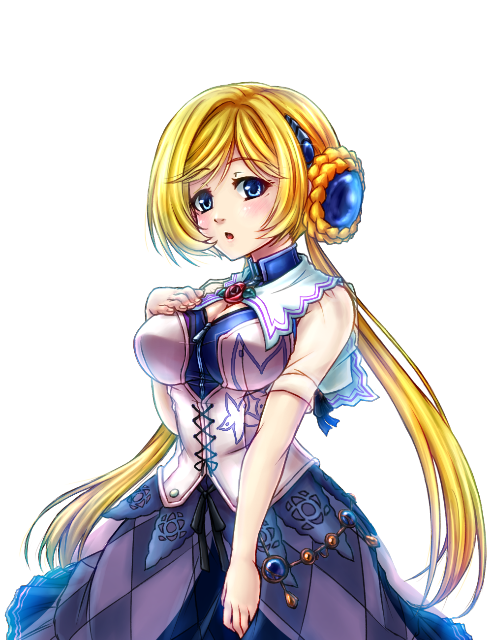 1girl, commentary_request, eltnage, highres, melua_melna_meia, solo, super_robot_wars, super_robot_wars_judgement
