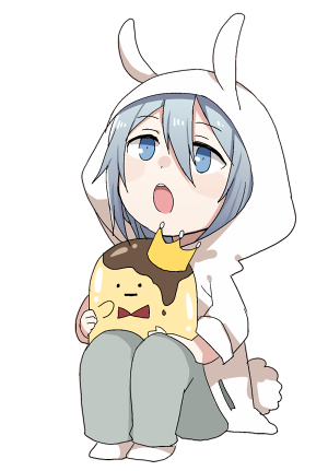 1boy, animal_hood, blue_eyes, bunny_tail, chibi, hood, idolish_7, kuroton@9610