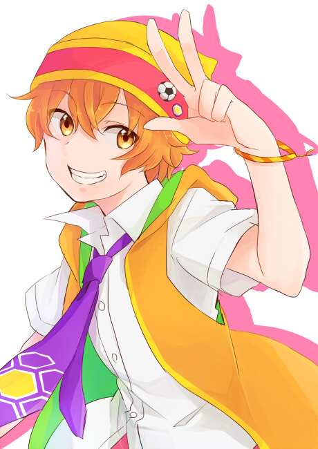 1boy, aoi_yuusuke, beanie, bracelet, hat, hexagram, hood, hoodie