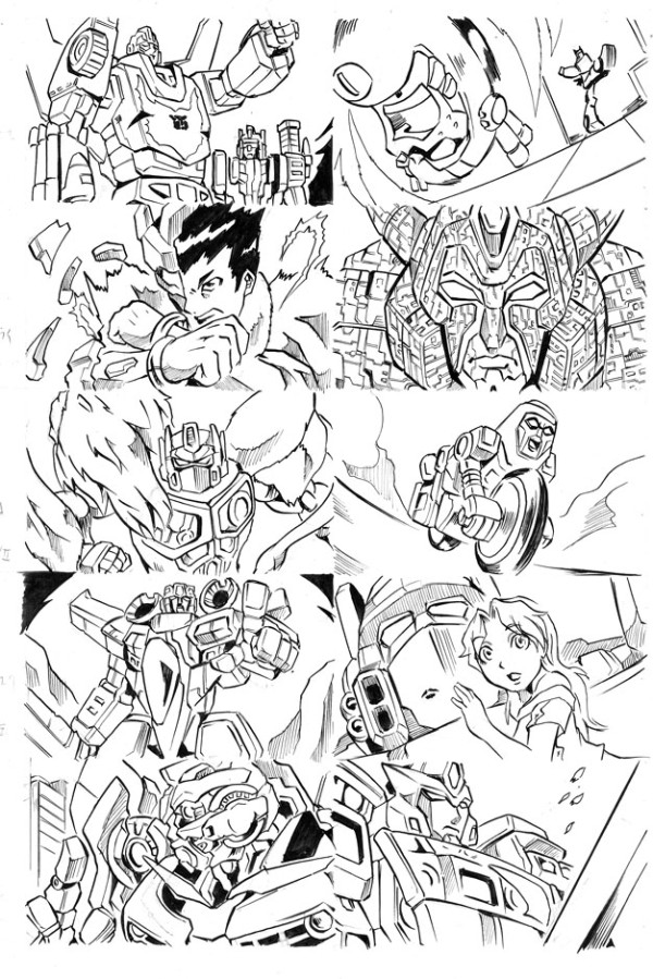 1girl, 6+boys, aircraft, airplane, armor, autobot, beast_wars, beast_wars_ii