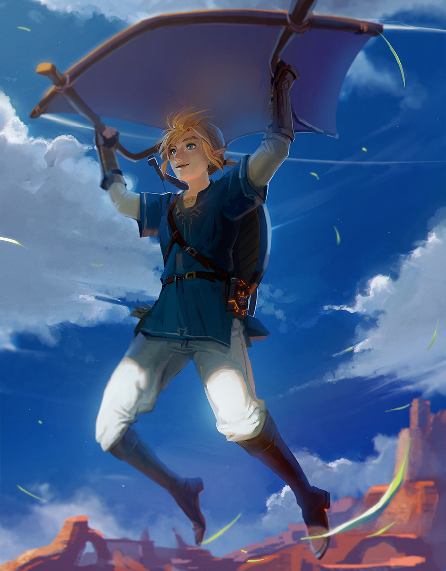 1boy, arm_guards, arms_up, arrow, bangs, belt, belt_buckle, biahnyang