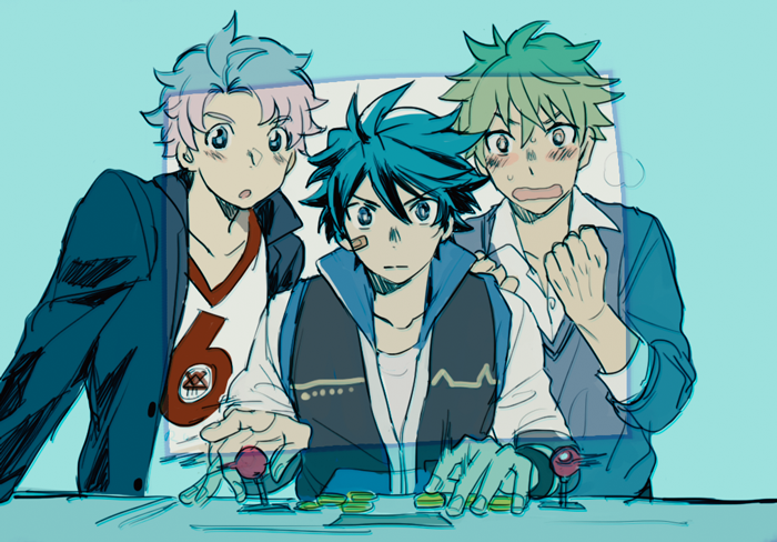 3boys, akiyama_hayato, arcade_cabinet, casual, controller, idolmaster, idolmaster_side-m, joystick