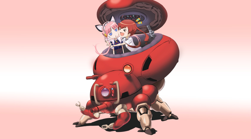 android, animal_ears, cat_ears, clarion, crossover, cyborg, fuchikoma, ghost_in_the_shell