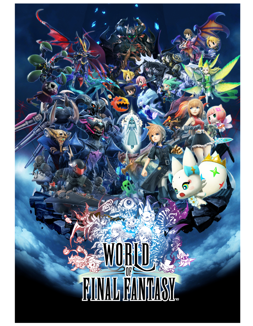armor, bahamut_(final_fantasy), bomb_(final_fantasy), chibi, cloud_strife, everyone, final_fantasy, final_fantasy_vii