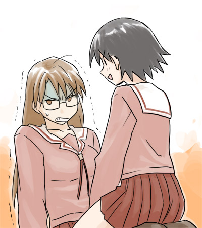 azumanga_daioh, azumanga_daiou, azumanga_daiou_hoshuu-hen, bad_id, glasses, lowres, mizuhara_koyomi, school_uniform