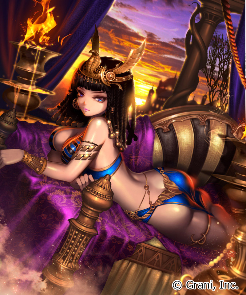 1girl, arm_guards, armlet, ass, back, bangs, bare_tree, beads