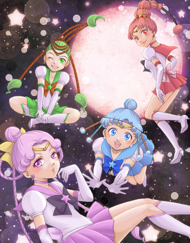 amazons_quartet, bishoujo_senshi_sailor_moon, black_hair, blue_hair, boots, braid, brown_hair, cerecere_(sailor_moon)