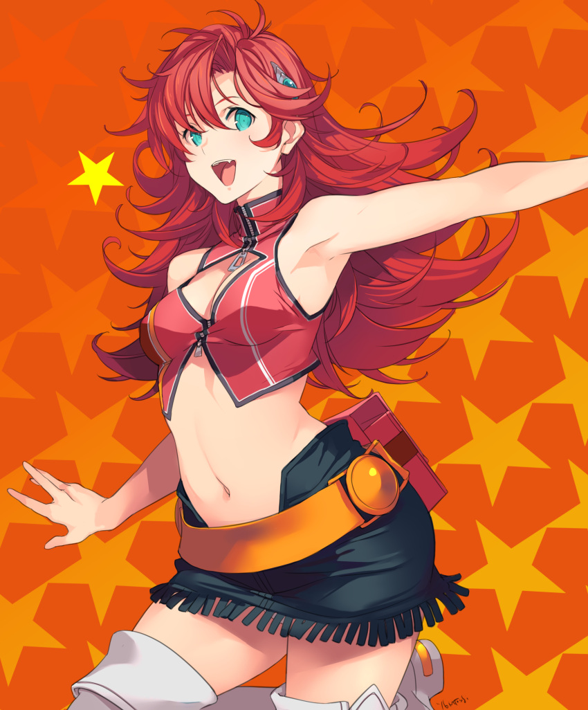 1girl, :d, aqua_eyes, armpits, bag, bangs, bare_arms, bare_shoulders