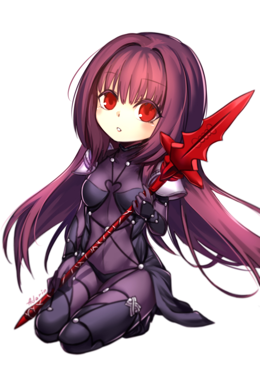 1girl, adarin, bodysuit, breasts, covered_navel, fate/grand_order, fate_(series), gae_bolg