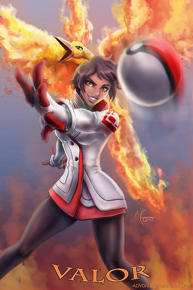 1girl, adyon, brown_eyes, brown_hair, candela_(pokemon), dark_skin, fire, flying, grin, highres, moltres, pantyhose, poke_ball, pokemon, pokemon_go, smile, tagme, throwing_poke_ball