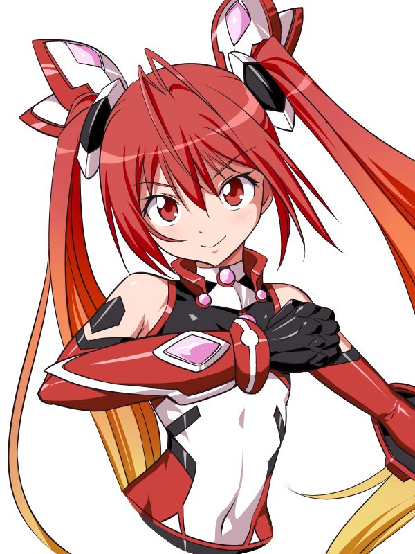 1girl, antenna_hair, bangs, bodysuit, cropped_torso, elbow_gloves, female, genderswap