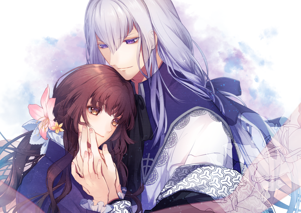 kayo_(ken_ga_kimi), ken_ga_kimi, kuroba_saneaki, moyui_(myi_005), white_hair