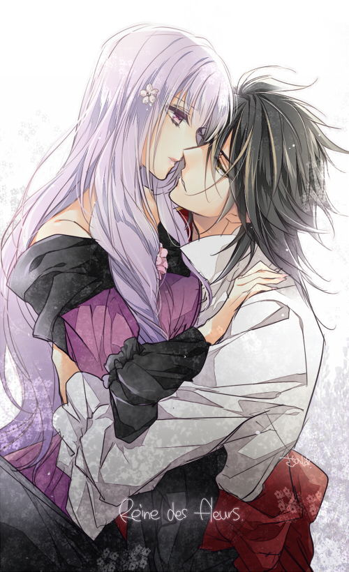 icylove, leon_(reine_des_fleurs), reine_des_fleurs, violet_eyes, violette_(reine_des_fleurs), white_hair