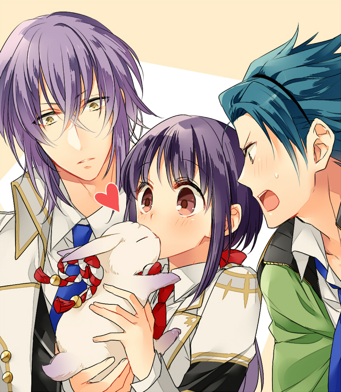 brown_eyes, icylove, kamigami_no_asobi, kusanagi_yui, purple_hair, totsuka_takeru, totsuka_tsukito