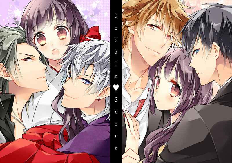blonde_hair, brown_eyes, double_score, icylove, seiya_(double_score), shinozawa_mai, shirosaki_rio_(double_score), suou_issei