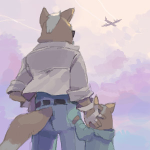 belt, child, family, father_and_son, fox_mccloud, from_behind, furry, glasses