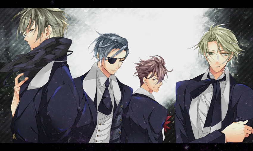 blonde_hair, blue_eyes, hana_awase, himeutsugi_(hana_awase), icylove, iroha_(hana_awase), karakurenai_(hana_awase), mizuchi_(hana_awase)