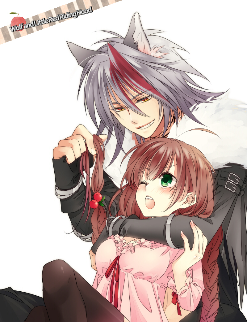 akazukin_to_mayoi_no_mori, brown_hair, icylove, ookami-san_(akazukin_to_mayoi_no_mori), tiana_(akazukin_to_mayoi_no_mori)