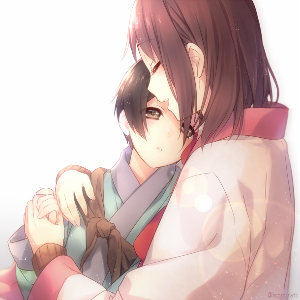 black_eyes, brown_hair, koumei_(sangoku_rensenki), sangoku_rensenki, yamada_hana, yuuna_minato