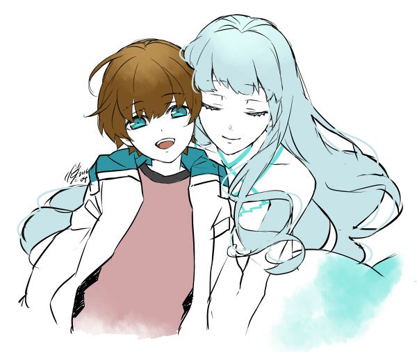 aion_(norn9), blue_eyes, brown_hair, norn9, suzuhara_sorata, teita